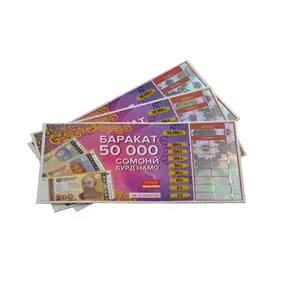China Online Sales Nice Design Nice Packing Paper Lottery Scratch Ticket Card