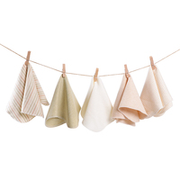 Lot de serviettes pour enfants en coton 100 % biologique, imprimé animaux, épaisses et douces, 200 fils/cm²