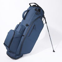 Sacs de golf ASL GOLF les plus populaires avec logo personnalisé, sacs de golf bleus en cuir PU et nylon, sac de golf professionnel imperméable avec support et 14 diviseurs