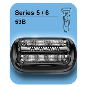 Tête de <span class=keywords><strong>rasoir</strong></span> électrique de remplacement en acier inoxydable pour <span class=keywords><strong>Braun</strong></span>, accessoire noir 53B Série 5/6, avec grille et lame de coupe - Product Image 1