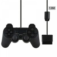Manette de Jeu Filaire Noire pour Console PS2, Joystick avec Interface Hôte
