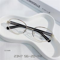 Gafas Ópticas con Bloqueo de Luz Azul para Mujer, Montura Metálica de Estilo Moderno, Diseño Artístico Retro Punk, Montura Completa, Lentes Transparentes