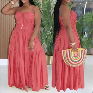 <span class=keywords><strong>Robe</strong></span> <span class=keywords><strong>longue</strong></span> décontractée J9 tendance pour <span class=keywords><strong>femme</strong></span>, style <span class=keywords><strong>bohème</strong></span>, sans manches, à fines bretelles, à volants, coupe trapèze, pour l'<span class=keywords><strong>été</strong></span> - Product Image 2