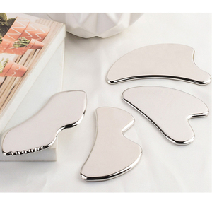 Herramienta de belleza de gama alta, peine de acero inoxidable, tabla Gua Sha, herramienta de masaje corporal, raspador de acupuntura SPA adecuado para masaje en el hogar - Product Image 4