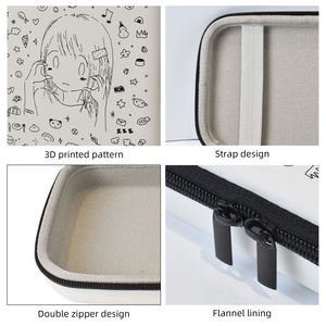 תיק מודפס מותאם אישית תיק נייד מעטפת אחסנה עמיד למים במקרה מגן רוכסן עבור אוזניות Bluetooth כבל נתונים bluet' - Product Image 3