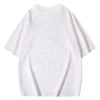 Kaos Pria Rajut Katun 240g Lengan Pendek Model Longgar dengan Bahu Jatuh Baru