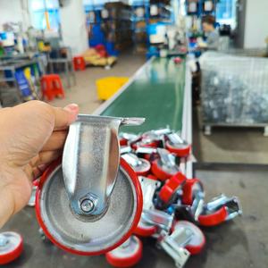 360-Grad-Lenkrolle Polyurethan 4 Zoll Lenkrolle mit Bremsplatte <span class=keywords><strong>100mm</strong></span> Pannensichere Lenkrolle - Product Image 4