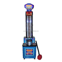 Machine de jeu de boxe King Hammer à monnayeur, construction métallique, style sportif, pour salle d'arcade, avec loterie de tickets, version anglaise