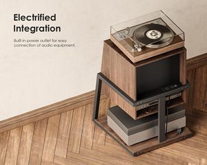 Sang trọng kỷ lục Máy nghe nhạc đứng với vinyl kỷ lục lưu trữ thiết kế mới bằng gỗ phong cách <span class=keywords><strong>CD</strong></span> giá đêm đứng kỷ lục tủ cho phòng khách - Product Image 4