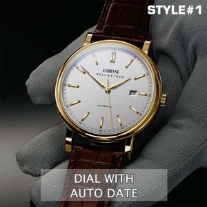 LOBINNI Montres-bracelets Montres mécaniques étanches Style professionnel Acier inoxydable Automatique Classique Luxe Hommes Mouette Ronde - Product Image 2