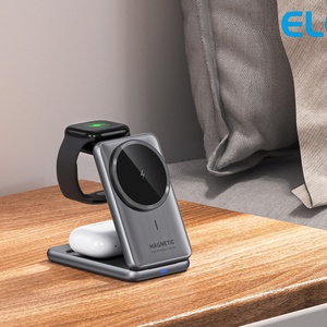 Chargeur sans fil multifonction E-L92 3-en-1 15W Charge magnétique en alliage d'aluminium Type-C pour téléphone portable Montre intelligente - Product Image 4