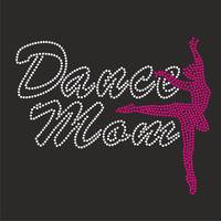 Dance Mom Rhinestone Transfer Sparkling Diamond Design Hot Fix Iron-on Bling Template Motif pour T-Shirts