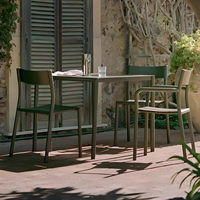 Ensemble table et chaises d'extérieur en alliage d'aluminium pour cour, jardin, balcon, terrasse, gîte, restauration, mobilier commercial et de loisirs