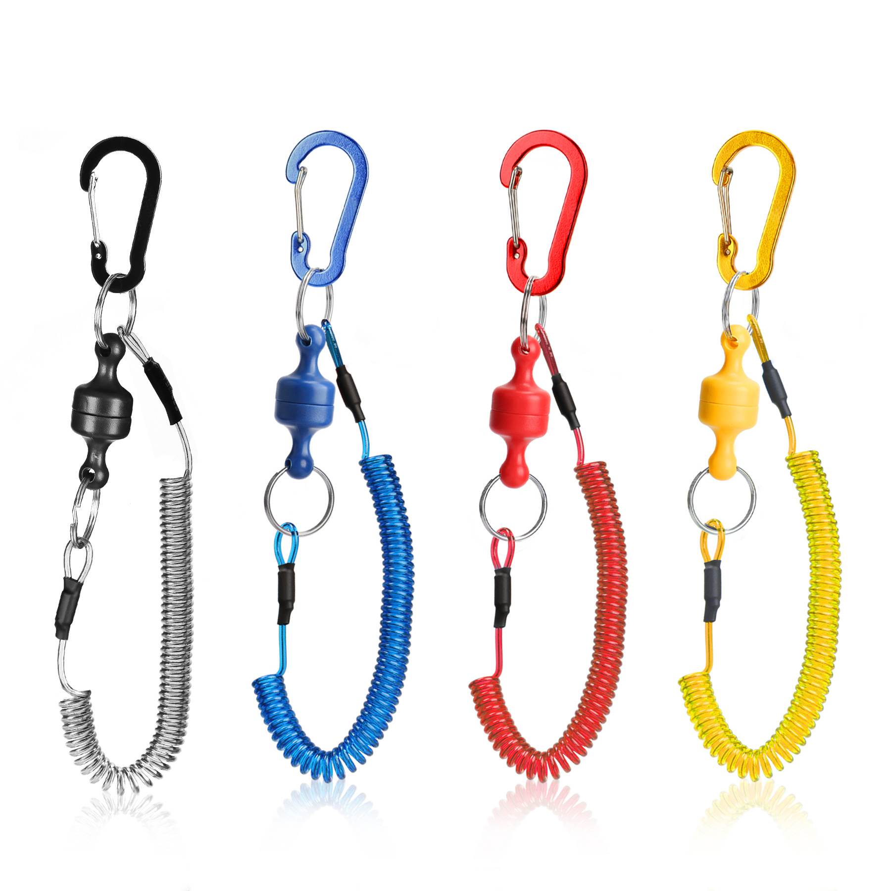 Heavy Duty Vissen Sterkste Magnetische Net Release Magneet Clip Houder Retractor Met Opgerolde Lanyard