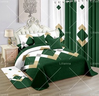 Parure de Lit King Size 12 Pièces 2024 avec Rideaux Assortis Style Américain 100 % Microfibre Motif Personnages
