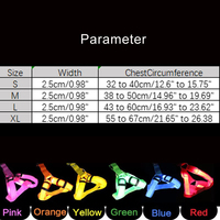 Harnais LED pour chien en nylon réglable, gilet lumineux pour animaux de compagnie, design réfléchissant pour la sécurité nocturne, pour la promenade et l'entraînement des chiens de petite et moyenne taille