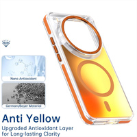 Casing ponsel Xiaomi 15, aksesori ponsel Anti jatuh magnetis POCO X7 Pro bahan PC TPU kuning Anti warna ganda Ultra