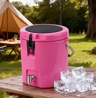 Glacière isotherme rotomoulée moderne grande capacité avec logo personnalisé, en PE écologique, intérieur en acier inoxydable, étanche, réutilisable, 8L, pour la pêche