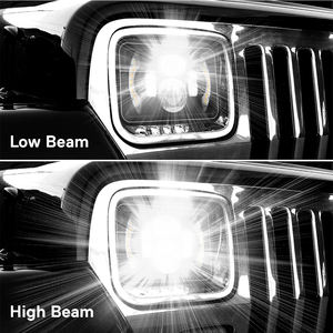 ไฟหน้า LED ขนาด 4x6 7 นิ้ว กำลังไฟ 45w พร้อมไฟ DRL แบบลำแสงเดี่ยวและคู่ 4smd ไฟเลี้ยวแบบโปรเจคเตอร์ H4 สำหรับรถออฟโรด 12V ใช้ได้กับรถทั่วไป ขายดี - Product Image 4