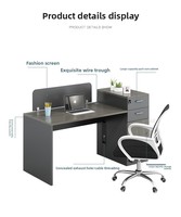 Mobilier de bureau modulaire de bureau de poste de travail personnalisé avec cloison moderne pour cabine de bureau et configuration de poste de travail