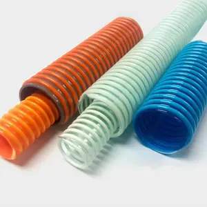 Both Smooth Plastic Suction Hose Pipe Light Weight 3/4 1 1-1/2 2 3 4 5 6 8 10 Inch PVC Reinforced Flexible Helix Suction Hose