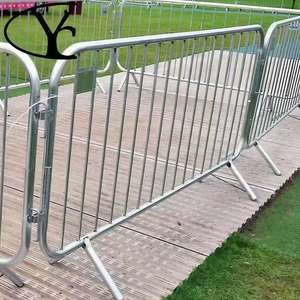YC High Securitycrowd Clôture en acier soudé temporaire Poteaux de barrière de file d'attente en métal professionnel Clôture de contrôle des foules économique - Product Image 2