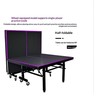 <span class=keywords><strong>Table</strong></span> <span class=keywords><strong>de</strong></span> ping-pong pliable et mobile pour l'intérieur, taille standard, avec roulettes, pour la maison, la salle <span class=keywords><strong>de</strong></span> sport, la compétition et l'entraînement - Product Image 3