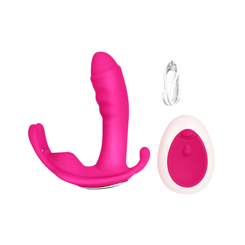 Butterfly Wearable Jump Egg - Rose Red [Remote Control]