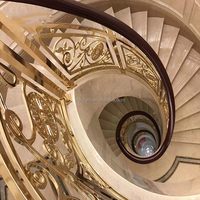 Haute métal laiton personnalisé moderne haut-bon garde-corps d'escalier moderne fer garde-corps pour escaliers intérieur garde-corps main courante d'escalier