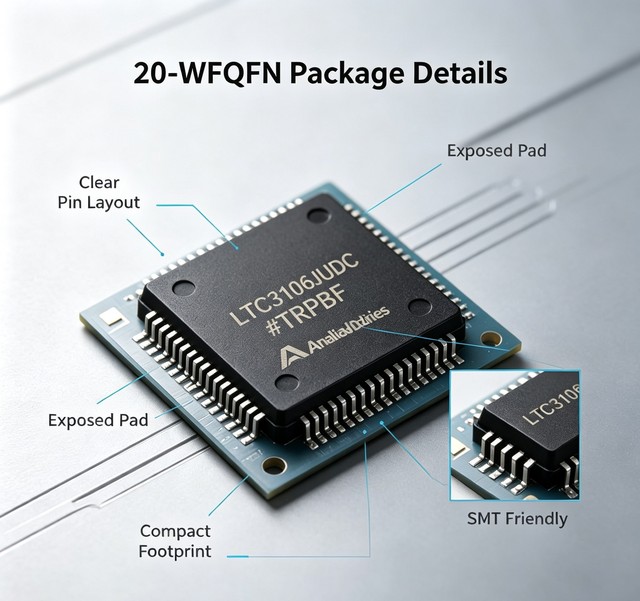 Original New LTC3106IUDC#TRPBF Analog Devices 300mA Buck Boost Switching Regulator IC 20-WFQFN With Exposed Pad