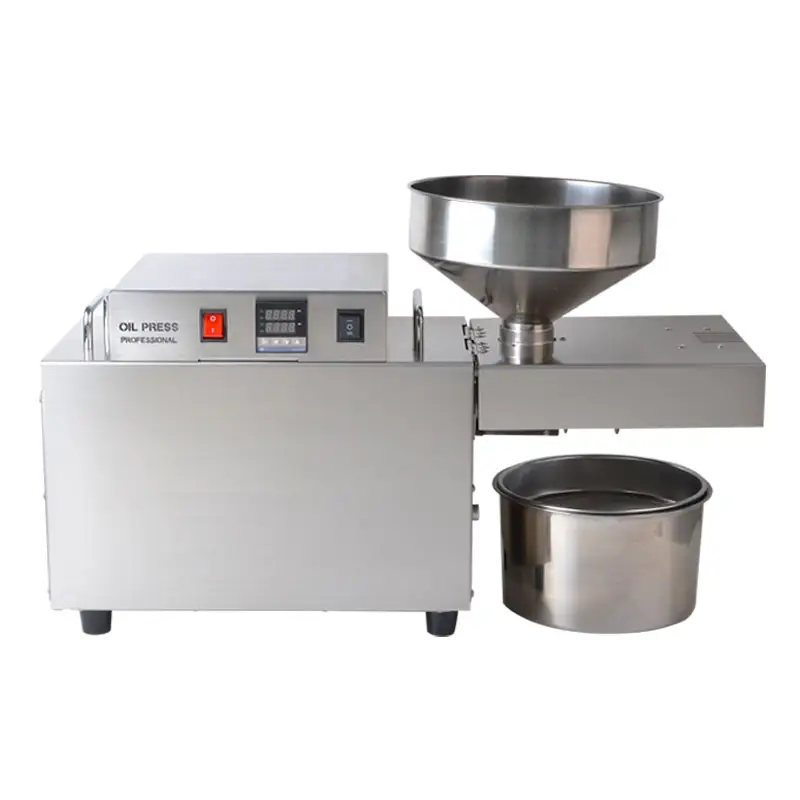 Machine de presse à huile automatique à usage commercial/domestique S10 Machine de pressage physique industrielle 10-15 kg/h presse à froid/à chaud