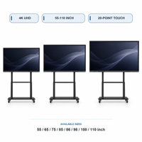 Tableau blanc interactif intelligent 4K UHD de 55 à 110 pouces pour salle de classe et réunions, OEM ODM