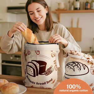 OEM Custom Patterns Logo Reusable Cotton Beeswax Bread Storage <b>Bag</b> for Sourdough Food Keep Freshness - Product Image 3