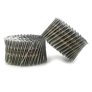 Bobina de clavo de acero con revestimiento amarillo Anillo liso Tornillo Vástago Espiral Cabeza plana Punta de diamante para construcción Clavo de paleta de muestra gratis - Product Image 3