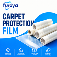 Film de protection de moquette en LLDPE souple, haute brillance, uni, avec logo, pour la protection des nouvelles surfaces de revêtement de sol