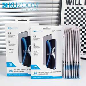 KUZOOM Mejor Precio 10 en un Paquete 26 °   Protector de Pantalla de Vidrio Templado Anti-rayas y Anti-huellas Dactilares - Product Image 1