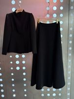 Ensemble Tailleur Jupe Femme Rouge Formel 2 Pièces : Blazer et Robe Midi pour Bal, Mariage, Tuxedo, Bureau, Veste d'Affaires Personnalisée, Robe de Soirée