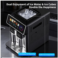 Machine à glace pilée 3-en-1 multifonctionnelle 15KG/24H pour usage commercial, machine à glace automatique de comptoir pour slush et eau froide