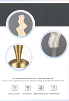 Lampe de bureau LED à capteur tactile classique en métal 3 couleurs ambiantes alimentée par batterie veilleuse pour la décoration de la chambre vente en gros