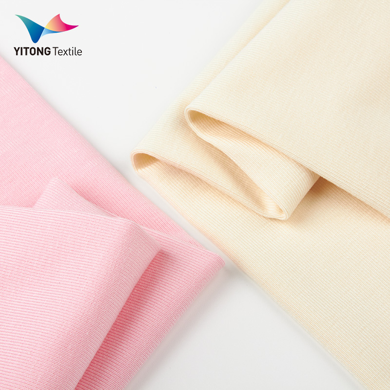 Factory Wholesale 260 Gsm Cotton Viscose Fabric 46% Viscose 46% Cotton 8% Spandex Fabric for Sleepwear Clothing