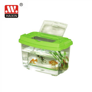 Transparante Huizen Kleine Aquarium Dieren Huisdier Kooien Dragers Plastic Aquarium Reptiel Schildpad <span class=keywords><strong>Tank</strong></span> Kikker Kooi Doos Met Handvat - Product Image 2