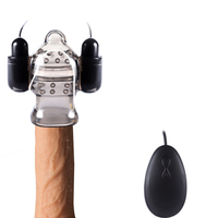 Masseur électrique du gland du pénis avec 2 capuchons, masturbateur masculin, entraîneur de retardement de l'éjaculation pour hommes