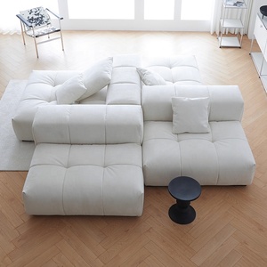 Zaysnordic आधुनिक सफेद प्रौद्योगिकी लिविंग रूम सोफा सेट मॉड्यूलर 4-सीटर मुक्त संयोजन अपार्टमेंट विला एल-आकार सोफा - Product Image 2