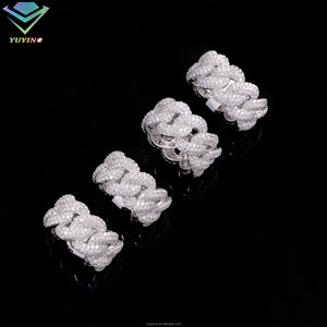 Anel Masculino de Elo Cubano em Prata Esterlina S925 com Moissanite, Passa no Teste de Diamante, Estilo Ice Out, Hip Hop Bling - Product Image 6