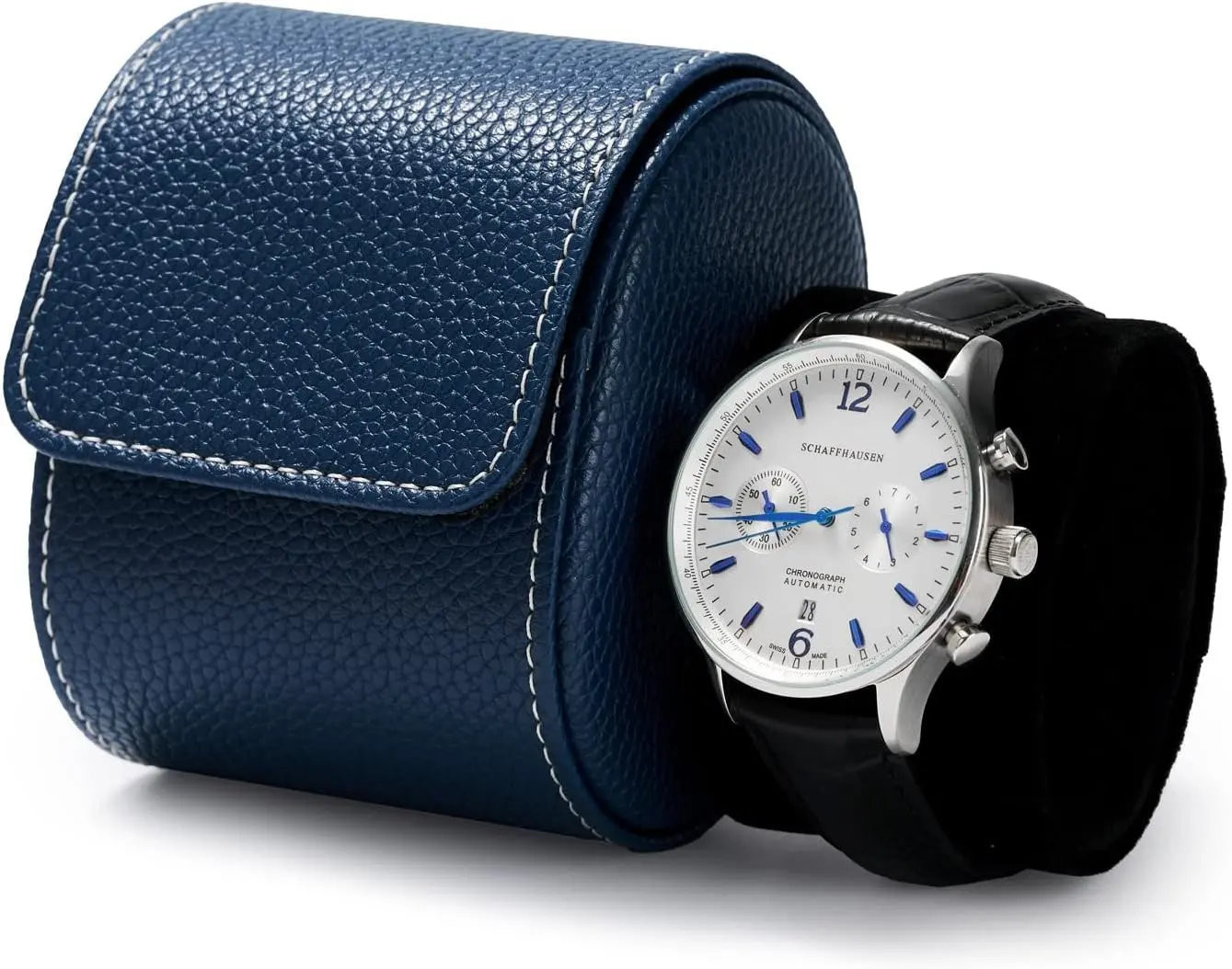 Роскошные кожаные часы с логотипом на заказ, 1 слот для хранения часов, переносная дорожная подарочная упаковка