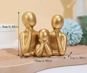 Figurines d'art en résine à thème humain, peintes à la main, écologiques, ensemble familial, décoration intérieure, cadeau - Product Image 5