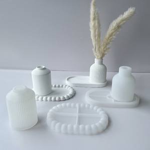Stampo Fai da Te in Silicone a Forma di Fiore di Prugno Forma per Gesso <span class=keywords><strong>Portacandele</strong></span> <span class=keywords><strong>Vassoio</strong></span> Rotondo Stampi in Resina Epossidica - Product Image 2