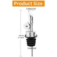 H-0081 Becs verseurs en acier inoxydable avec bouchon automatique, distributeur de vin et d'huile d'olive, pompe pulvérisatrice, bouchon de bouteille, accessoires de bar