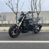 Diavel Nouveau Design Moto Électrique à Chaîne 130km/h 72V120Ah Batterie Lithium Li-NCM Cruiser Cyclomoteur Moto de Rue
