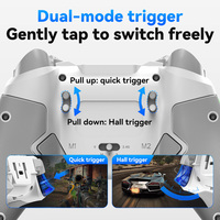 Manette de jeu sans fil G8 avec quatre joysticks à effet Hall, hauteur réglable et écran intelligent pour PC/Switch/PS4/Android/iOS